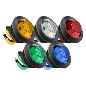 Runde 12V bernsteinfarbene 3/4 Zoll LED-Umrissleuchten für LKW-Sattelanhänger, Seitenmarkierungsleuchten