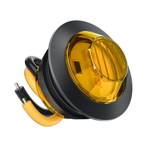 Round 12V Amber 3/4 inch Led Clearance Lights for Trucks Semi Utility Trailer Side Marker Lamps - Image 3