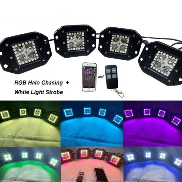módulos de luz LED de montagem embutida com mudança de cor